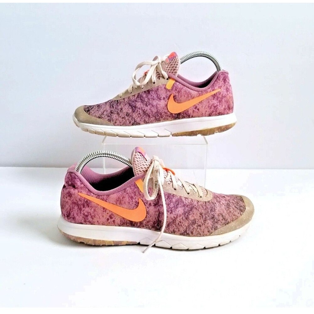 NIKE Flex Experience RN 6 Iced Lilac Bright Mango Running Shoes Sneakers US 8.5 - Picture 4 of 13